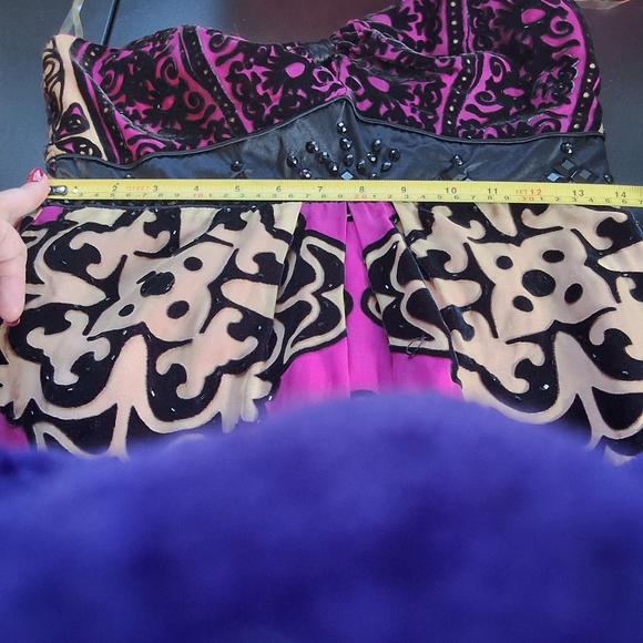 Burned velvet applique club top beads halter - Picture 12 of 12